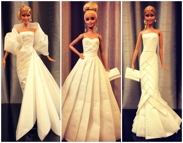 Thi làm váy cưới bằng ...giấy vệ sinh