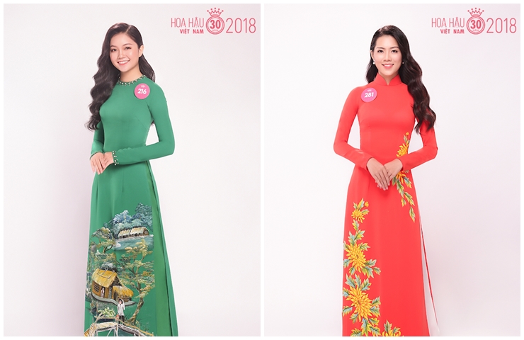 thí sinh hoa hậu việt nam 2018 Hà Lương Bảo Hằng mang SBD 216 và Trương Nữ Thu Hiền mang SBD 281 là hai thí sinh cùng đến từ Đắk Lắk