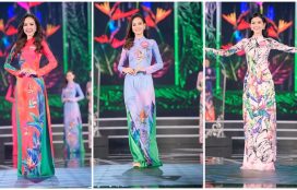 các thí sinh Hoa hậu Việt Nam 2018 tiếp tục xuất hiện trong tà áo dài truyền thống