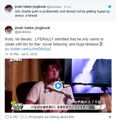 TrÆ°á»c Tranh Cai Charlie Puth Kiáº¿m Fame Fan Viá»t ÄÆ°a Ra Báº±ng Chá»©ng Charlie Vá»n Ná»i HÆ¡n Jungkook Va Bts Topsao Bekijk meer ideeën over charlie puth, zangers, leuke jongens. trÆ°á»c tranh cai charlie puth kiáº¿m fame