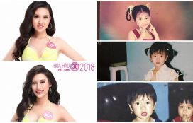 ảnh ngày bé của các thí sinh Hoa hậu Việt Nam 2018