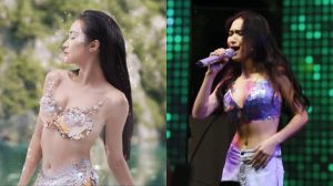 Không chỉ làm nàng tiên cá sexy trong MV, Hoà Minzy quyến rũ đến nghẹt thở trong lần đầu trình diễn ca khúc mới