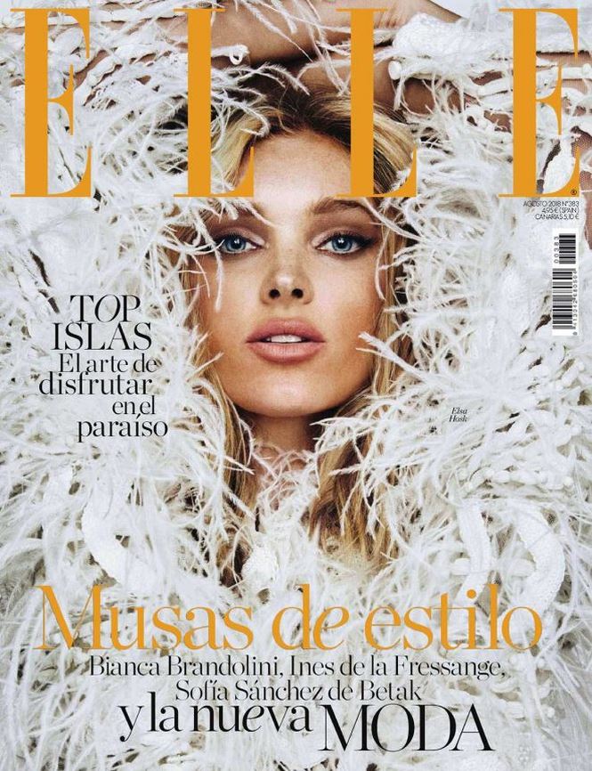 Mới đây, Elsa Hosk vừa xuất hiện trên trang bìa tạp chí Elle Tây Ban Nha số tháng 8, qua góc máy nhiếp ảnh gia Mario Sierra.