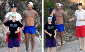 Vợ chồng David Beckham đưa các con đi tắm biển ở Croatia