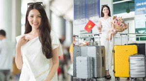 Hoa khôi Thuý Vi mang 145kg hành lý lên đường chinh chiến tại Hoa hậu Châu Á Thái Bình Dương