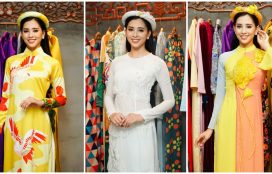 Hoa hậu Tiểu Vy rạng rỡ của trong buổi thử đồ của NTK Thủy Nguyễn