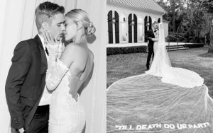 Bí mật về váy cưới của Hailey Bieber cuối cùng đã được “bật mí”