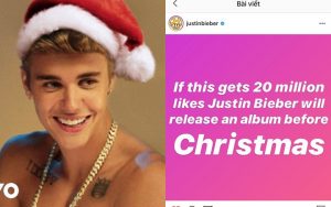 “Câu like” trắng trợn như Justin Bieber: 20 triệu likes đi rồi anh ra album mới mừng Giáng Sinh nhé!