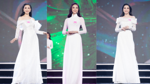 Sắc trắng phủ kín sân khấu, phần thi Áo dài tạo điểm nhấn khác biệt đánh dấu hành trình 10 năm Hoa hậu Việt Nam 2020