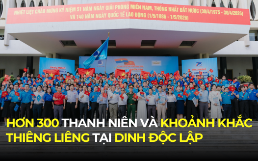 HƠN 300 THANH NIÊN VÀ KHOẢNH KHẮC THIÊNG LIÊNG TẠI DINH ĐỘC LẬP
